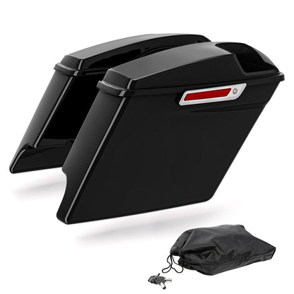 Hard Saddlebags 5 x 7"Speaker Grill & Bracket Fit For Harley Softail FLST 84-17