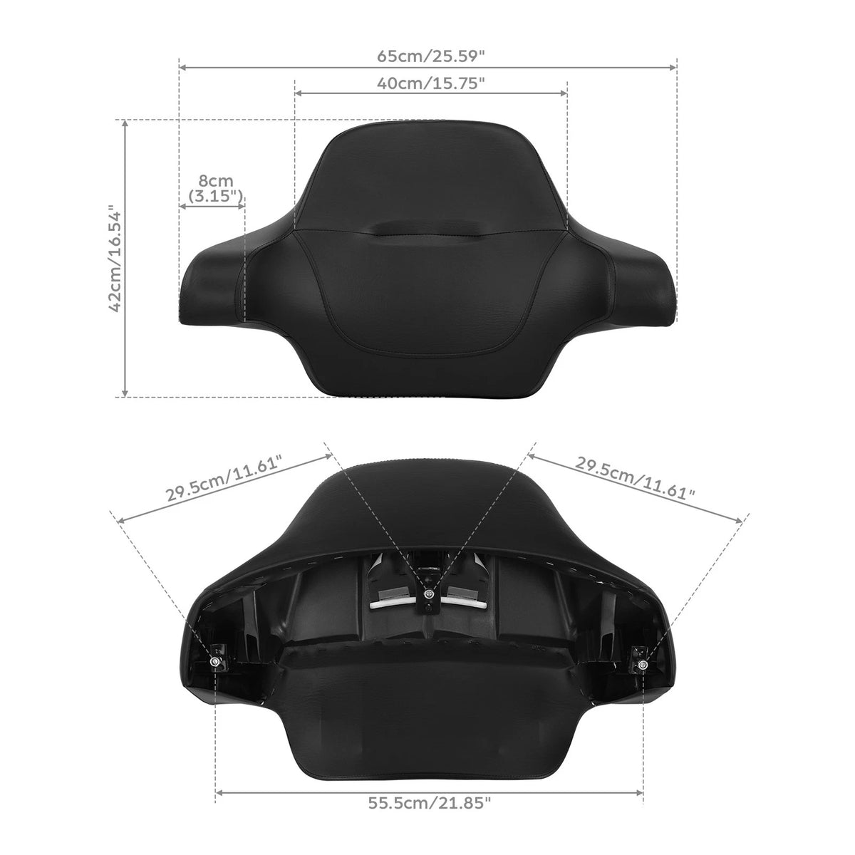 Wrap-around King Chopped Trunk Backrest Fit For Harley Glide 14-21