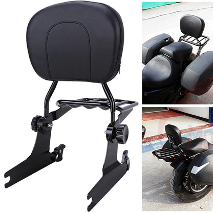 Quick Detachable Sissy Bar Passenger Backrest & Luggage Rack for Harley Softail