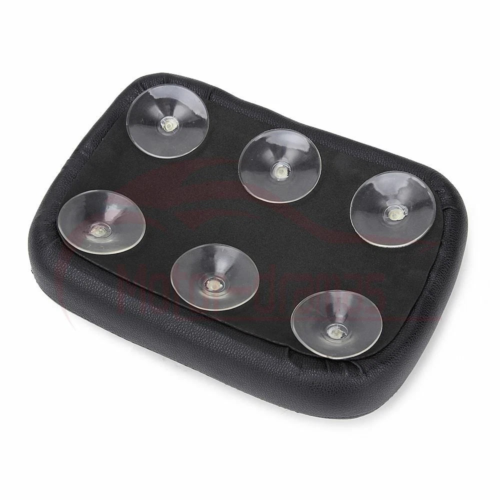Motorcycle Rear Fender Passenger Pillion Pad Seat 6 Suction Cups For Harley Dyna