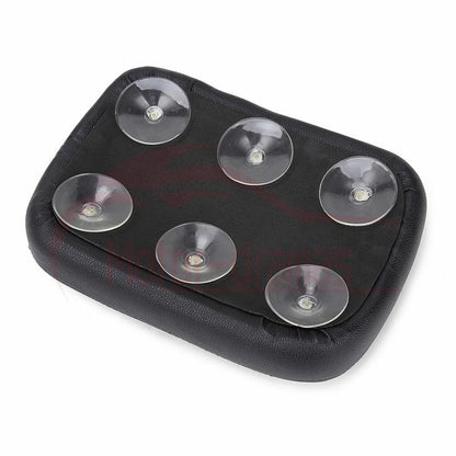 Motorcycle Rear Fender Passenger Pillion Pad Seat 6 Suction Cups For Harley Dyna