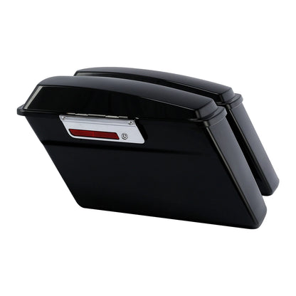 Black Hard Saddlebags & Conversion Bracket Fit For Harley Softail 1984-2017 2016