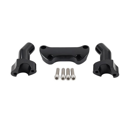 Top Cover 3.5" Handlebar Risers Clamp Black For Harley Dyna Softail Sportster XL