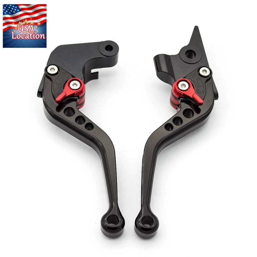 For Yamaha YZF R1 2004-2008 R6 2005-2016 CNC Brake Clutch Levers Handle Grips US