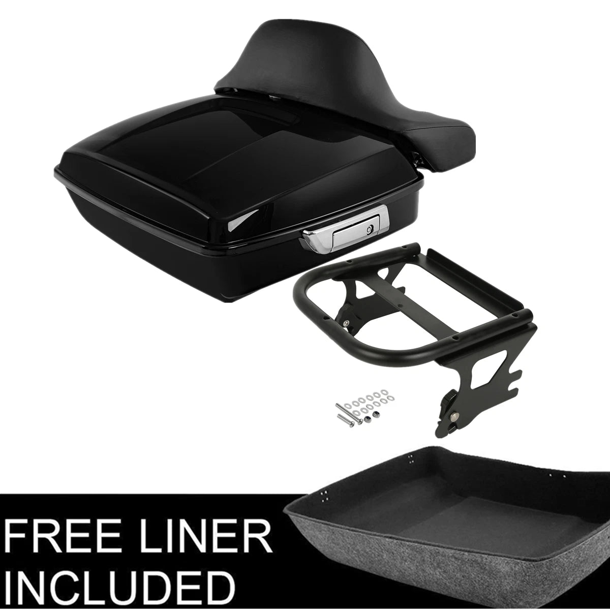 Chopped Trunk Backrest Rack Fit For Harley Electra Road Glide King 97-08 US