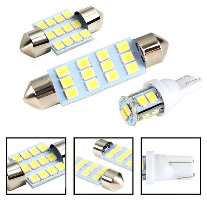 20Pcs T10 LED Light Car Bulbs Auto Lamp For Interior Dome Map Set Inside White