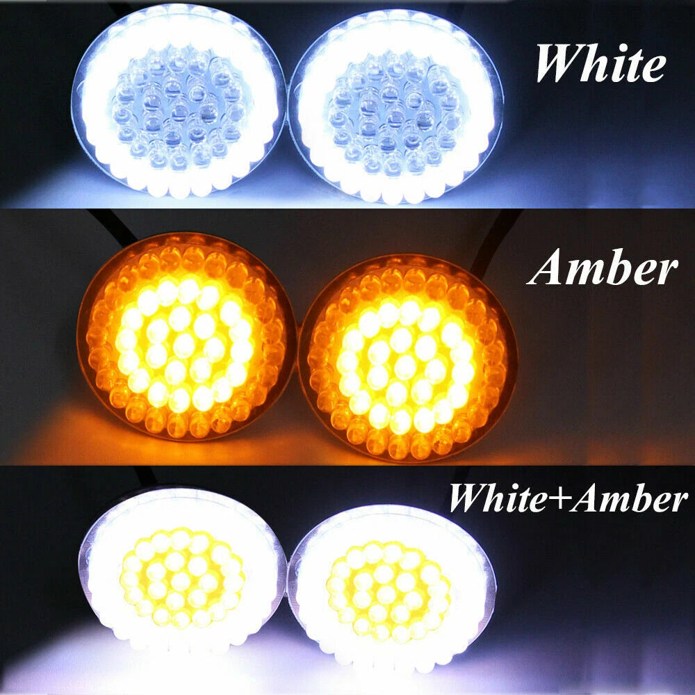 1157 2" LED Turn Signals Blinker Light For Harley Touring Electra Glide Softail