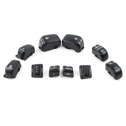 Hand Control Switch Cover Housing Button Cap Set For Harley Touring 96-13 Blk US