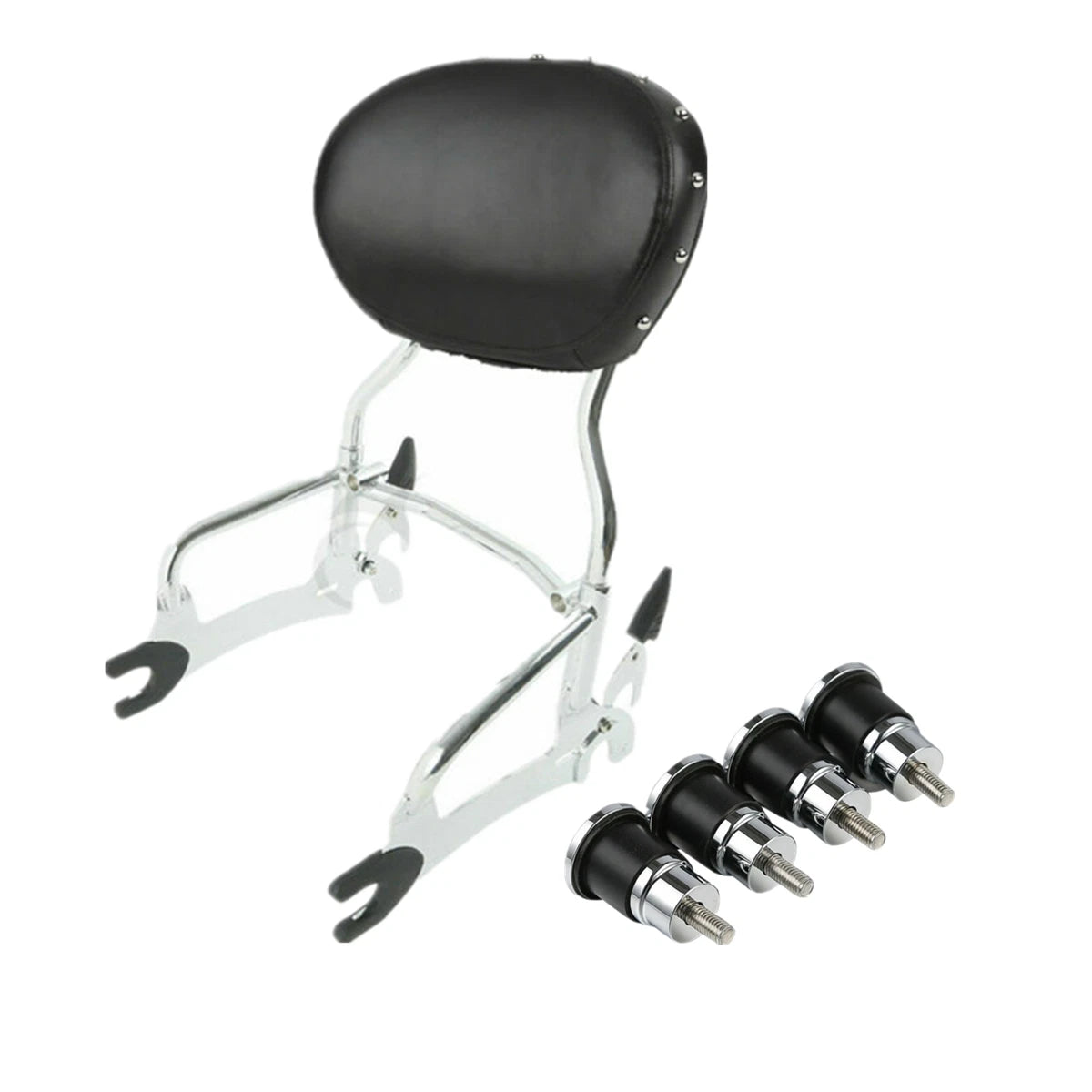 12" Sissy Bar Pad Quick Release Spools Fit For Indian Chief Dark Horse Vintage