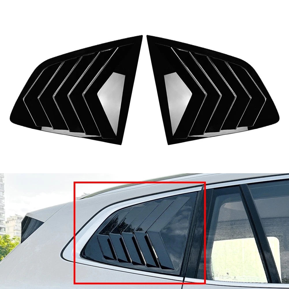 Glossy Black Rear Window Louver Shutter Cover Trim For BMW X3 IX3 G01 2018-2024