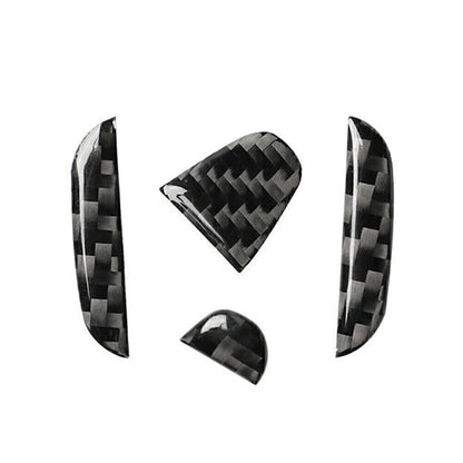 For Honda Civic 10th 16-19 Steering Wheel Sticker Button Cover Trim Carbon Fiber