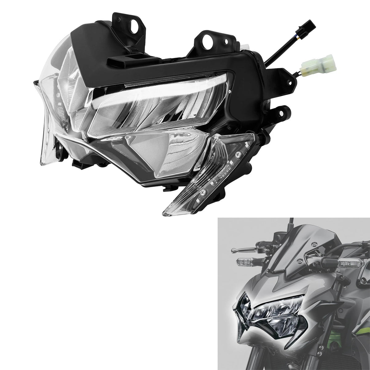 LED Front Headlight Lamp Assembly Fit For KAWASAKI ZZ900 2020-2024 2021 2022 23