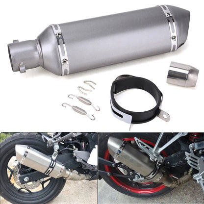 Motorcycle 370MM Universal Exhaust Muffler Pipe with DB Killer Slip on Bike ATV