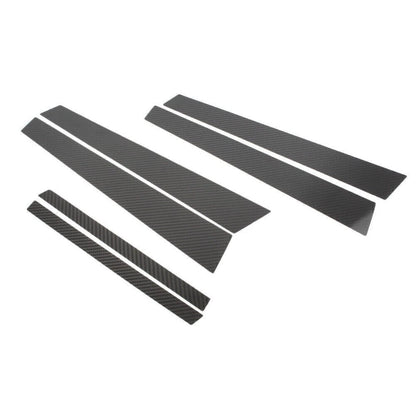 Window B Pillar Trim Cover Set Carbon Fiber Fit BMW 3 Series E46 1998-2004