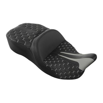 Driver Passenger Gel Seat Fit For Harley Davidson Touring Road Glide King 09-23