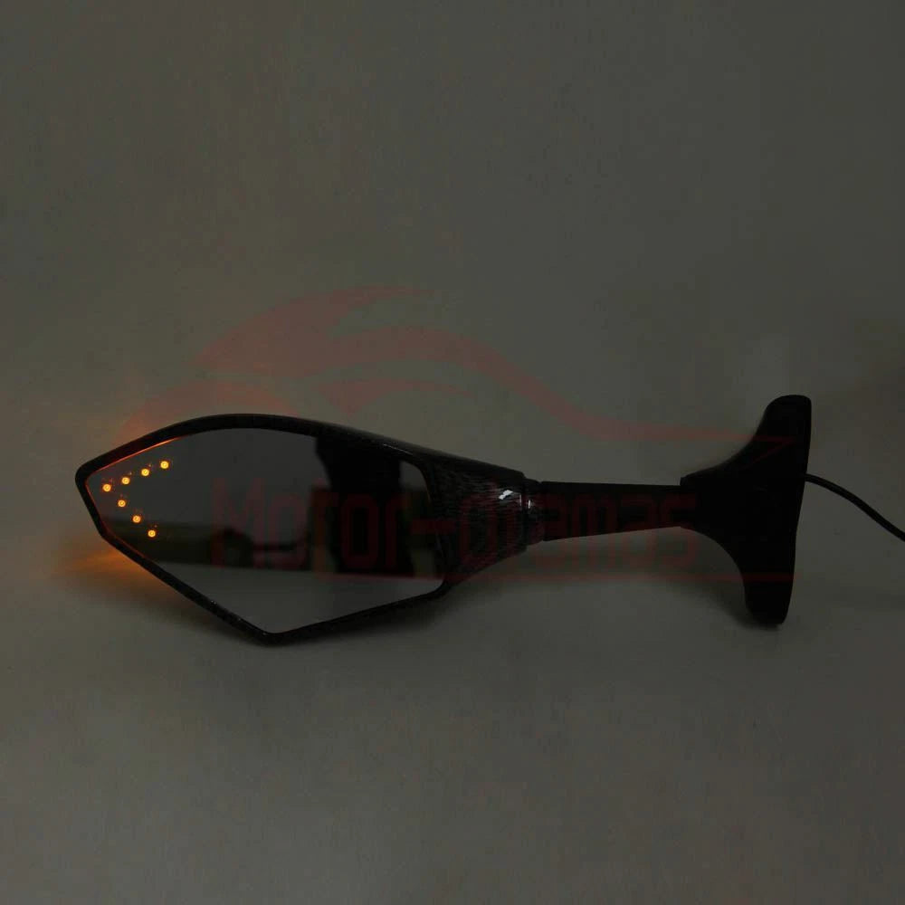 CUSTOM MOTORCYCLE LED TURN SIGNAL MIRRORS SMOKE For Yamaha YZF600R FZ6R R6 US