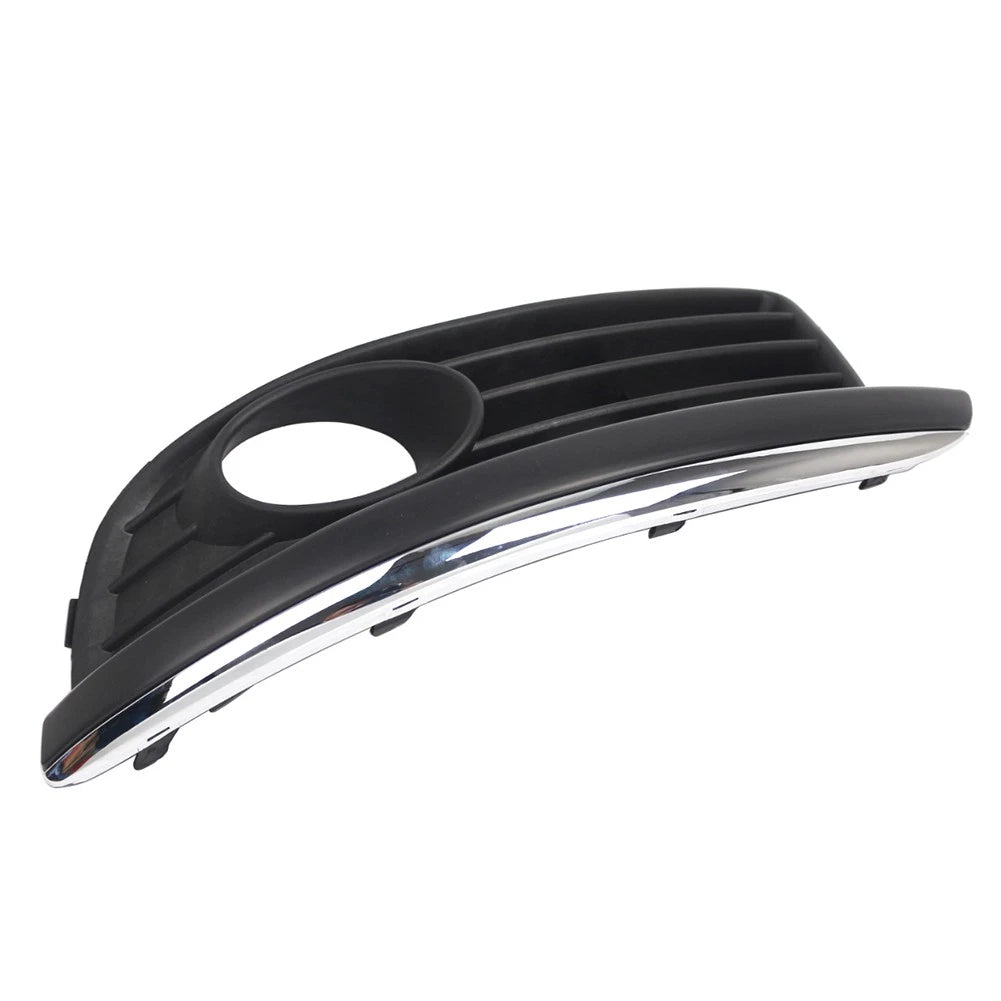 1x Left Front Bumper Fog Light Lamp Cover w/ Chrome Trim For VW Jetta 2006-2010