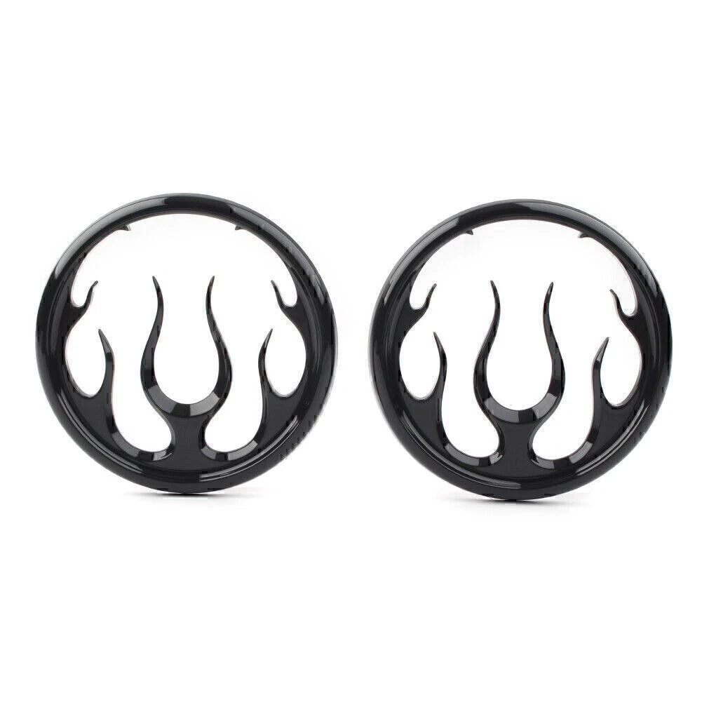 Flame Speaker Grill Accent Trim Cover for Harley Electra Street Glide Trikes