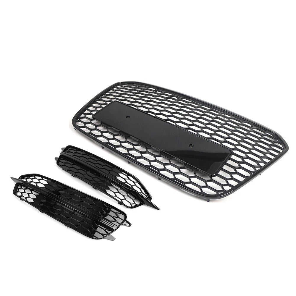 Front Radiator Grille With Fog Light Grille Cover Fit For Audi A6 S6 2012-14 US