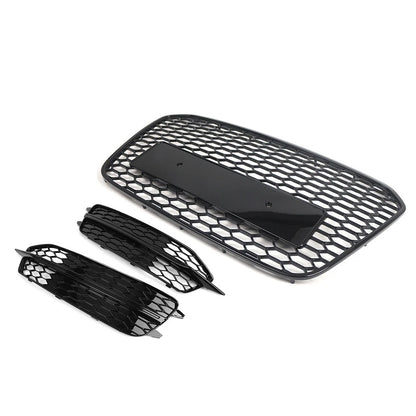 Front Radiator Grille With Fog Light Grille Cover Fit For Audi A6 S6 2012-14 US
