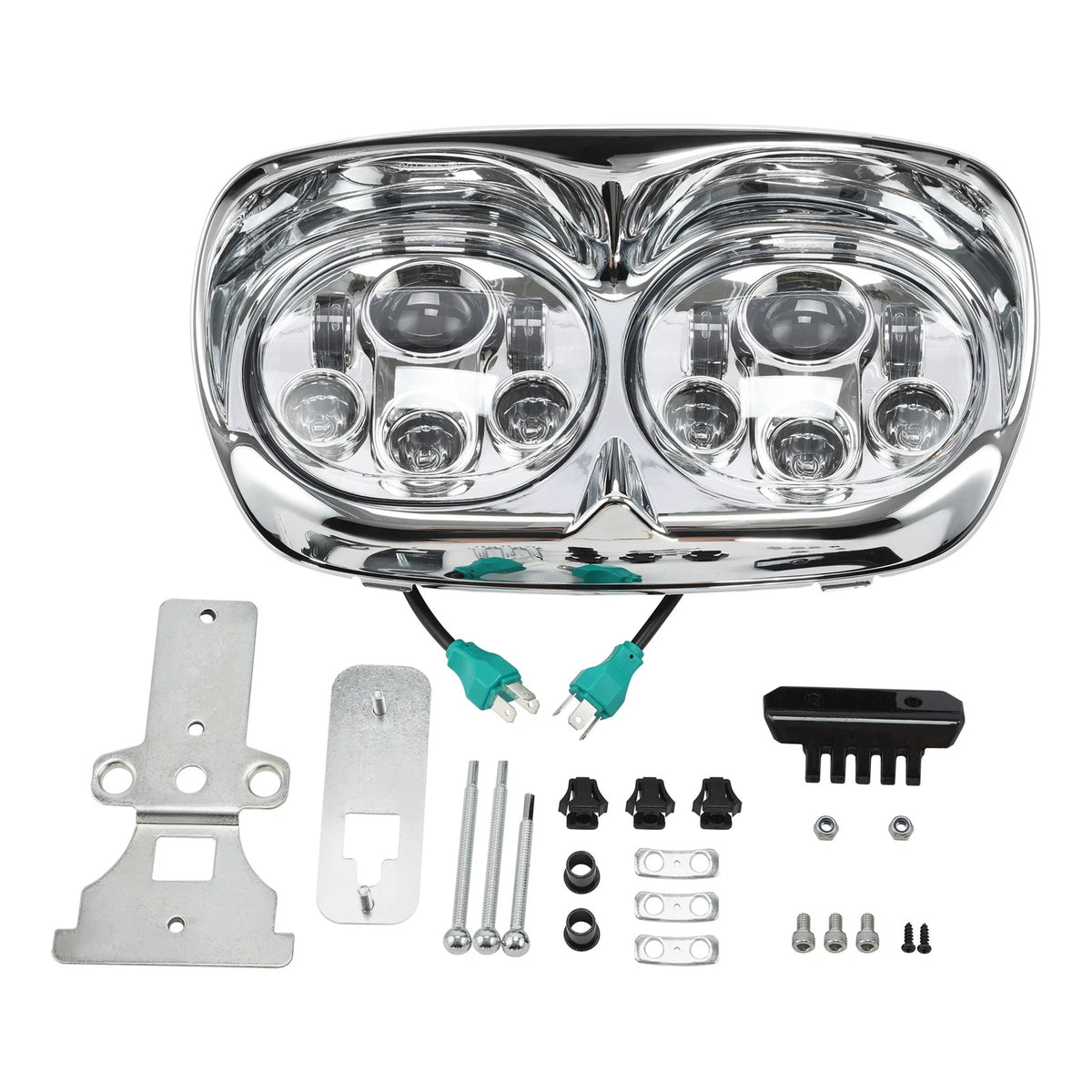 5.75" Dual LED Headlight Lamp Projector Fit For Harley Road Glide 1998-2013 2012