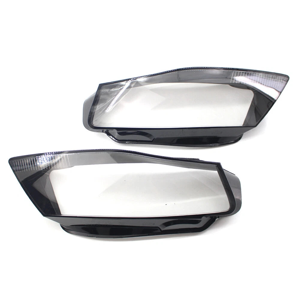 Headlight Lens Shell Cover Lampshade For Audi A4 B8 2009-2012 Transparent Pair