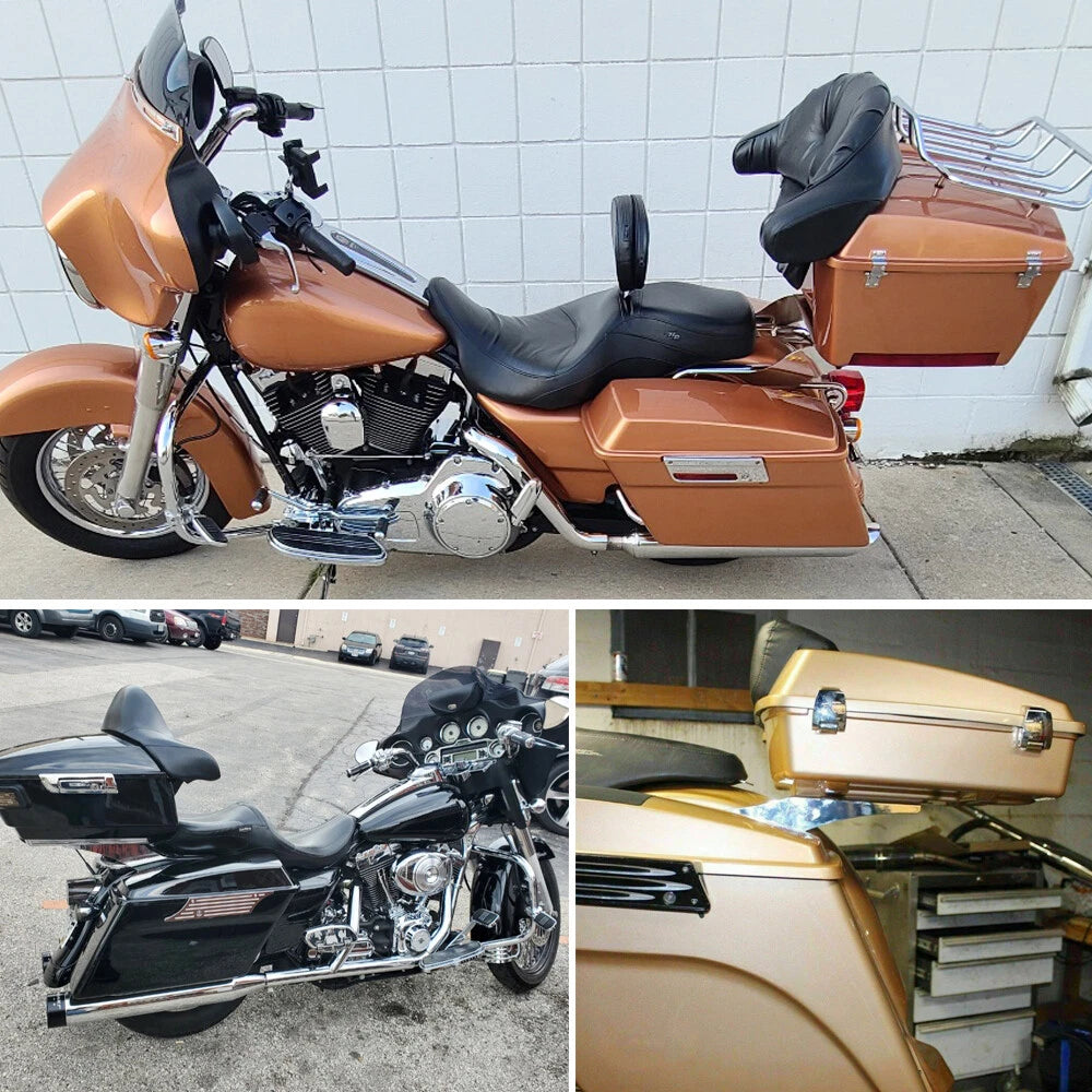 For 97-08 Harley Touring Two-Up Chopped Tour Pack Pak Mount Luggage Rack+Docking