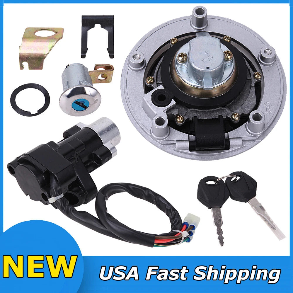 Ignition Switch Gas Cap cover Seat Lock Key Set For Suzuki GSXR600 750 2004-2015