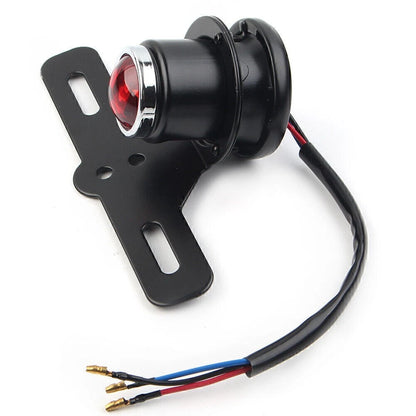 Round Retro Motorcycle Brake Tail Light Lamp Fit Bobber Chopper Cafe Racer