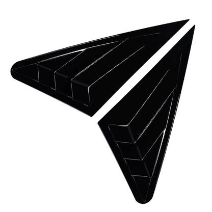 Glossy Blk Rear Window Louver Shutter Cover Trim For Audi A3 S3 8V Sedan 14-20