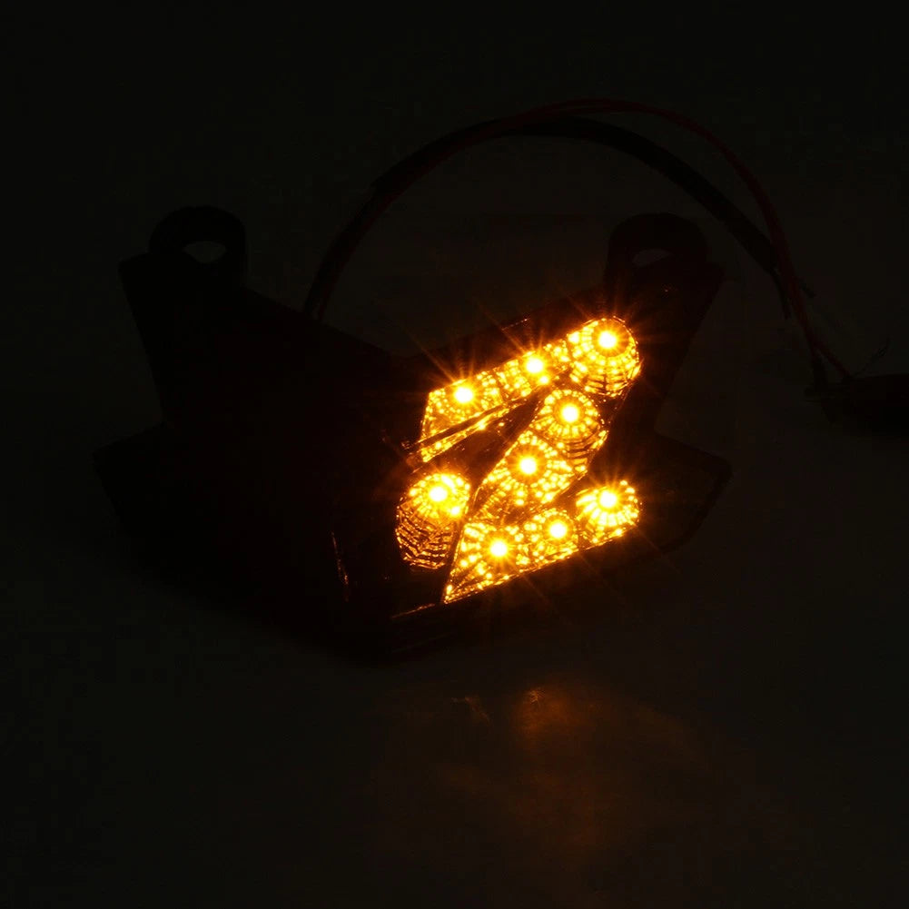 ILED Turn Signal Taillight Tail Lamp Fit KAWASAKI Z125 Z800 ZX-6R NINJA US Black