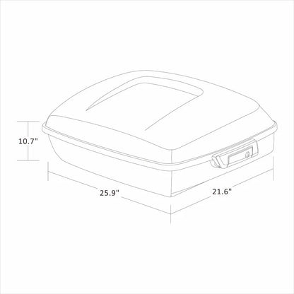 Chopped Trunk Pad Mount Rack Base Plate Fit For Harley Road Glide King 14+ Black