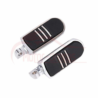 Chrome Male Mount Foot Pegs Footrests For Harley Touring  Softail Fatboy Dyna US