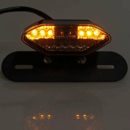 Motorcycle 16 LED Integrated Tail Lights License Plate Turn Signals Brake Light
