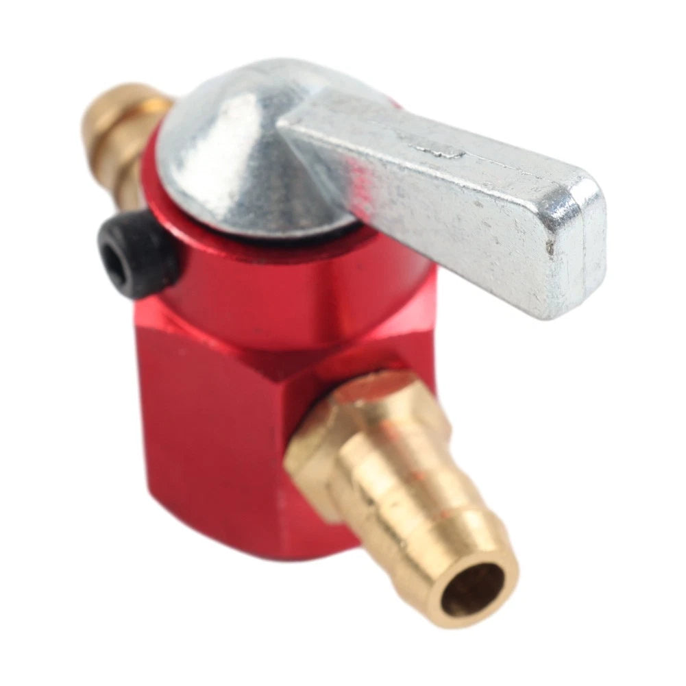 Motorcycle Inline Petrol On-Off Fuel Tap Gas Petrol Valve Petcock 8mm Red