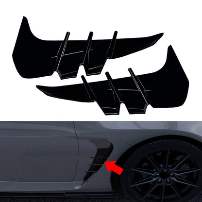 Glossy BLK Side Fender Vent Air Wing Cover For Subaru BRZ For Toyota GR86 22-24