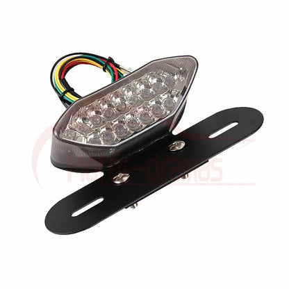 12V Smoke 20LED Motorcycle Brake Tail Turn Signal License Plate Integrated Light