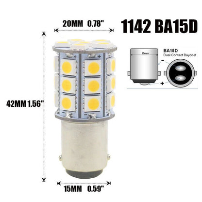 1*BA15D Bulb Light Interior Bulbs Blue 27-SMD 1004 1076 1142 Car boat USA