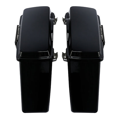 Hard Saddlebags Black Latch Fit For Harley Touring Road Glide King 1994-2013 12
