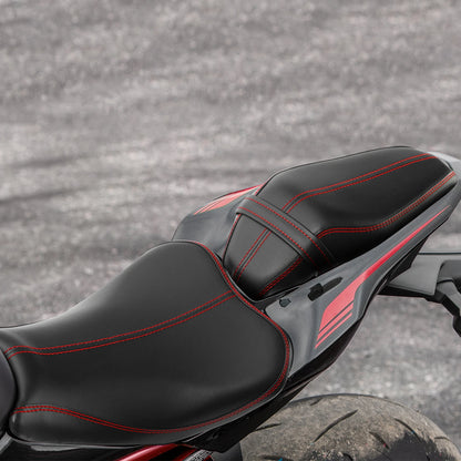 Rider Driver Passenger Seat Pad Cushion Fit For Kawasaki Z900 ZR900 17-23 Black