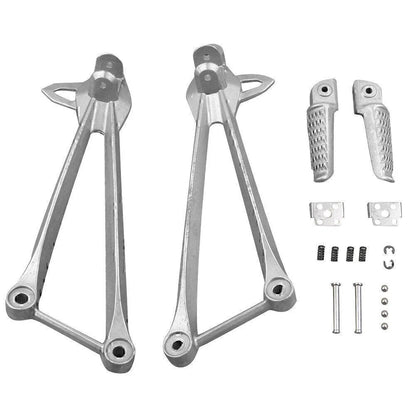 CNC Rear Footpegs Footrest & Brackets For KAWASAKI NINJA ZX10R 2008-2010