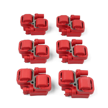 6x Ignition Coil Pack UF359 For Benz E320 ML320 C280 C240 S430 SL500 CLK320 Red