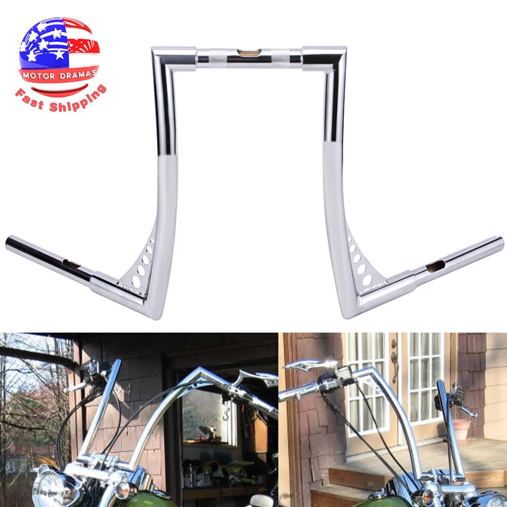 16" Rise 1.25" Ape Hanger Handlebar For Harley Sportster XL883 1200 FLST Softail