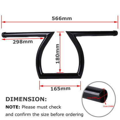1" Handlebar Drag Z Bar Ape Hanger For Harley Sportster XL 883 1200 Dyna Softail