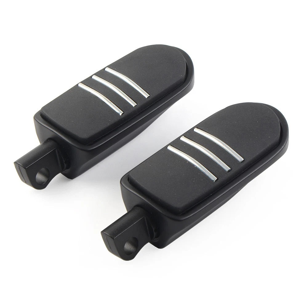 US 2pcs 32mm 1.25" Male Foot pegs Footrest Pedal For Harley Iron XL 883 Black