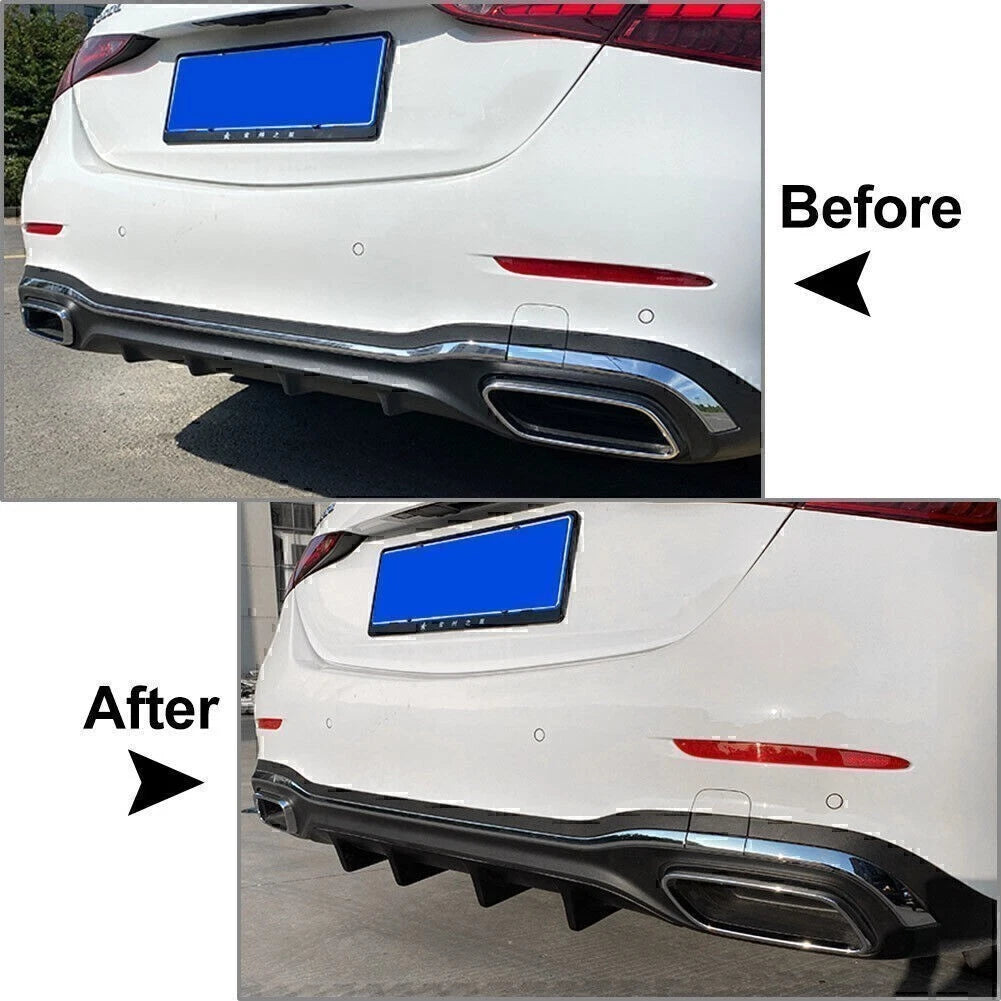 Car Rear Bumper Diffuser Lip Cover For Mercedes-Benz C-Class W206 C200 C260 C300