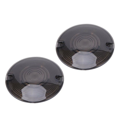 2X Smoked Lens Turn Signal Light Flat Lens Covers For Harley Touring Motorcycle