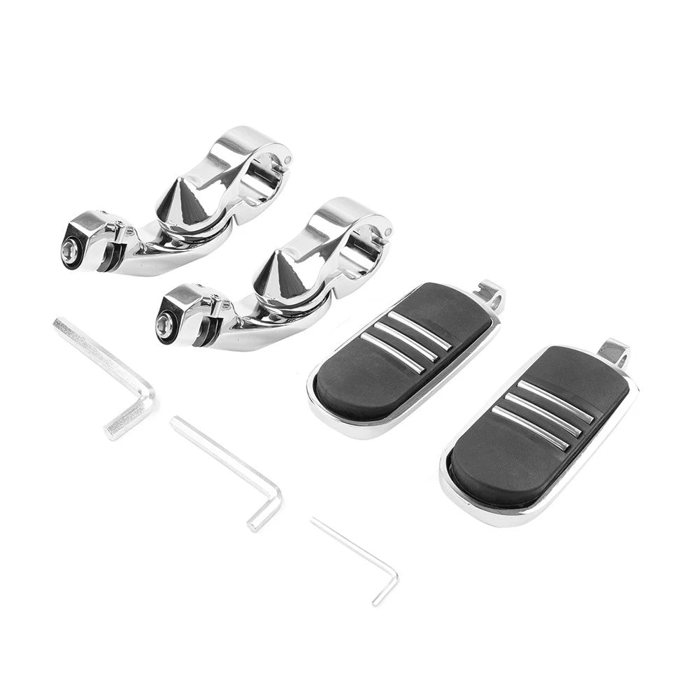 32MM 1.25" Short Angled Highway Engine Guard Foot Pegs For Harley Touring