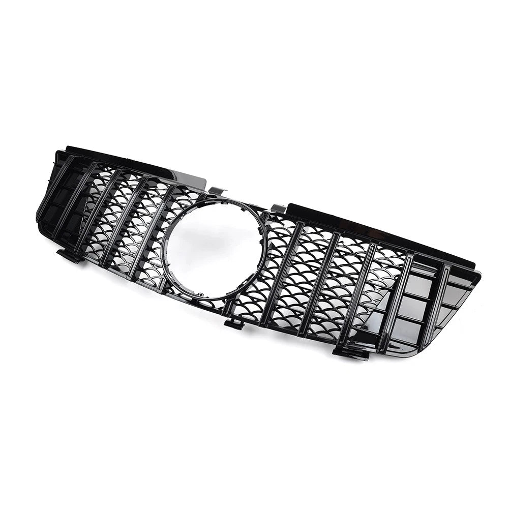 GTR Style Front Bumper Radiator Hood Grille Black For Benz ML Class W164 2005-08