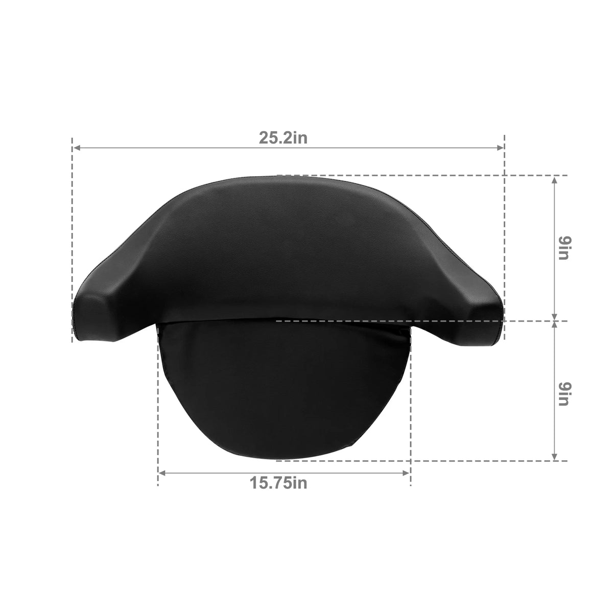 Black Tour Pack Backrest Pad Trunk Fit For Harley Electra Street Glide 1997-2013